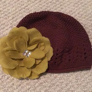 *3 for $25* Baby/toddler crochet hat with detachable flower